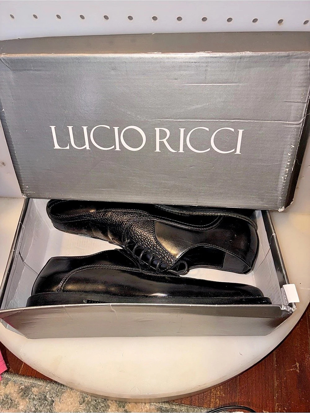 Lucio Ricci Oxford Black Men's US 11M wbox